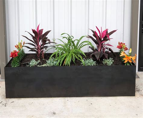 planter box metal|decorative metal planter boxes.